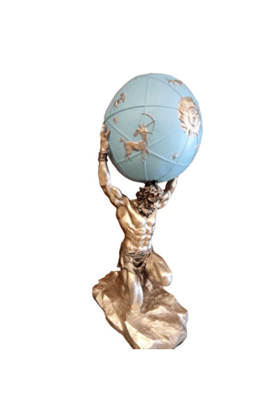 Nonno dekor Atlas Biblo, Atlas Tutan Heykel Büst Atlas Burçlu Dünya Taşıyan, Dünya Sırtında Biblo