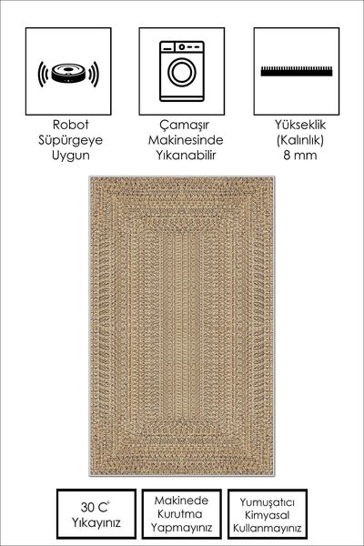 West Home Dijital Baskı Yıkanabilir Kaymaz Taban Leke Tutmaz Mutfak Halısı Salon Halısı Ve Yolluk