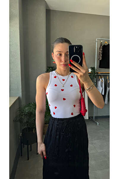 YOUR NAME Біла блузка з велосипедним коміром і рукавами без рукавів з білим с...