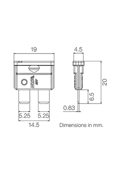 Üstün Standart Bıçak Sigorta 30 Amper 100 Adet Standart Boy Oto Sigorta 30A