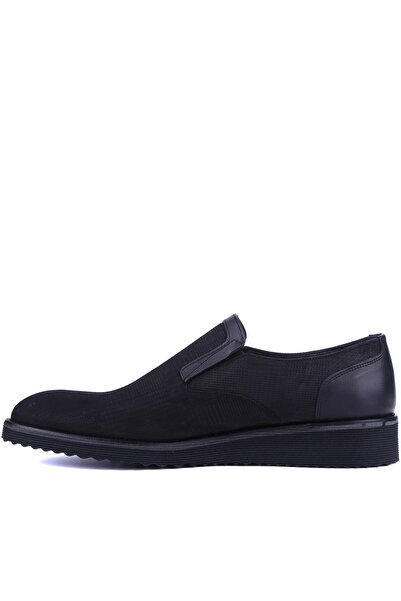 Fosco - Siyah Nubuk Hakiki Deri Erkek Günlük Ayakkabı 7105 - 6946