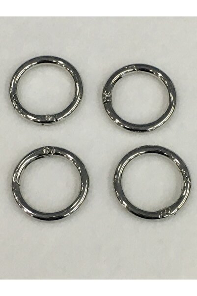 karantuhafiye Çanta Halkası Yuvarlak Yaylı Klips 2,5 Cm 4 Lü Set