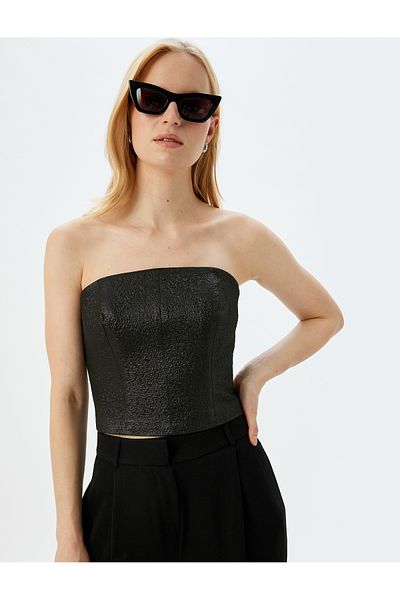 Koton X Inji - Strapless Crop Blouse