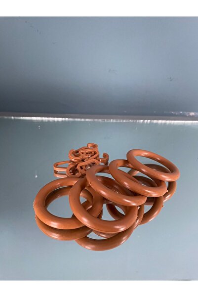 Gökkuşağı ahşap rustik halkası ( 10 adet plastik halka ve klips)