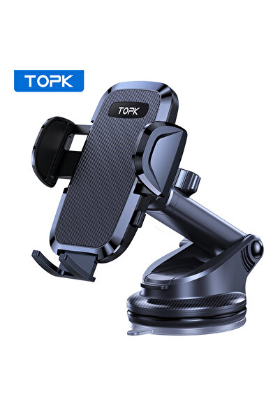 Choice حامل هاتف سيارة TOPK أسود، 2 في 1، يُثبّت على لوحة القيادة/الزجاج الأم...