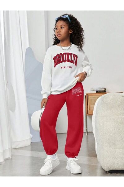 NoVibe Children's Los Angeles Printed Sweatshirt Tracksuit Set