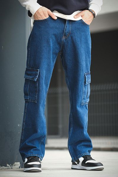 Oksit Παντελόνι Cio 1250 Commando Baggy Fit Denim Cargo