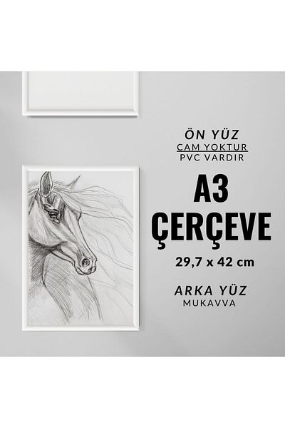 CreaWitch A3 White Pvc Frame - 30X42 cm with Puzzle Document, Certificate and Photo Picture
