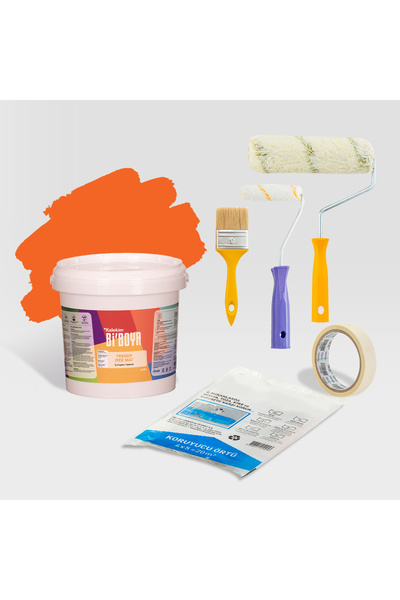 Bi Boya Tek Duvar Boyama Seti Enerjik Turuncu