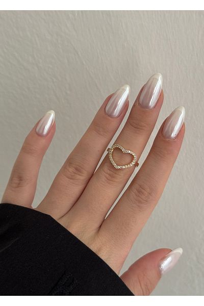KİLİGİSTANBUL Adjustable Hollow Inside Heart Ring