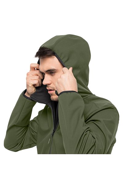 Jack Wolfskin Bornberg Hoody Men's Green Softshell Men's Softshell 1307471-4129