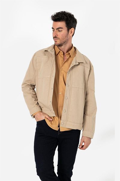 Brothers ΑΝΔΡΙΚΗ CASUAL CUT ΤΣΕΠΗ ΕΚΠΛΗΚΤΙΚΗ ΕΚΠΛΗΚΤΙΚΗ GABARDIN TEXTURED SLIM ΜΠΟΥΦΑΝ KLEIN SAND ΜΠΕΖ B11.242.72