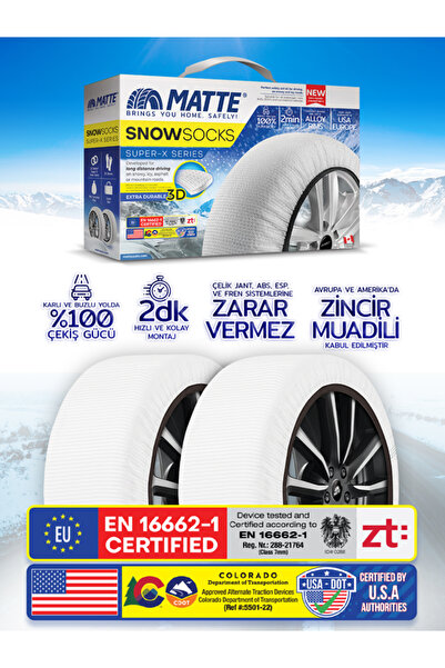 Matte Kar Çorabı Super-X Series 175/65 R14 Lastik Uyumlu-Small