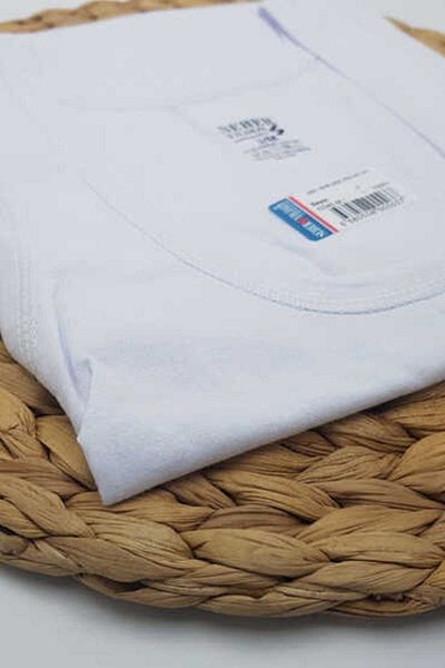 Seher Yıldız Seher 0001 Men's White Combed Cotton Tank - Pack of 6