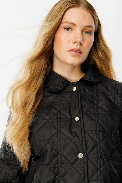 Hooopstore Quilted Black Crop Jacket