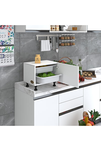 Kenzlife Sepetli Mutfak Dolabı Ruberukapak Byz 038X45X30 Kapaklı Banyo Çamaşı...