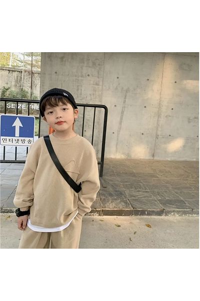 barin kids طقم سويت شيرت للأطفال والرضع للجنسين / حضانة، بدلة رياضية