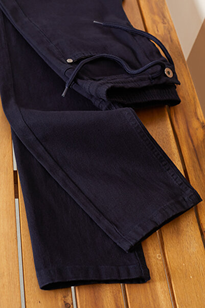 Cansın Mini Lacivert Beli Lastikli Basic Çocuk Okul Pantolon 19169