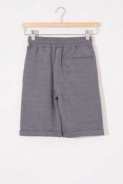 Cansın Mini Boy's Smoked Basic Shorts with Elastic Waist - 18805