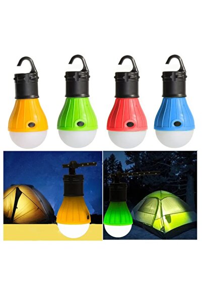 gaman Askı Kancalı Pilli 3Modlu (Yüksek-Düşük-Flaş) Led Ampul Mini Kamp Lamba...