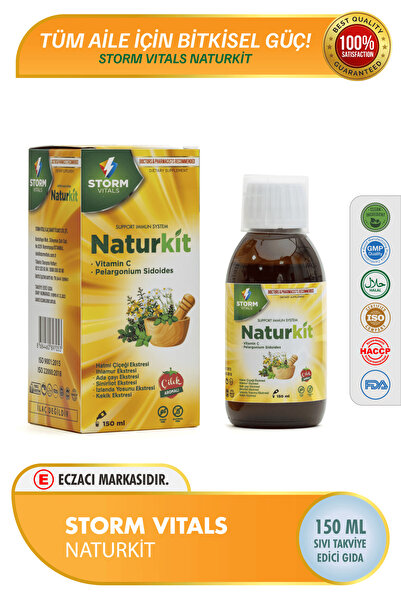 STORM VİTALS STORM NATURKİT BİTKİ EKSTRELERİ VE VİTAMİN C+ PELARGONYUM 150ML