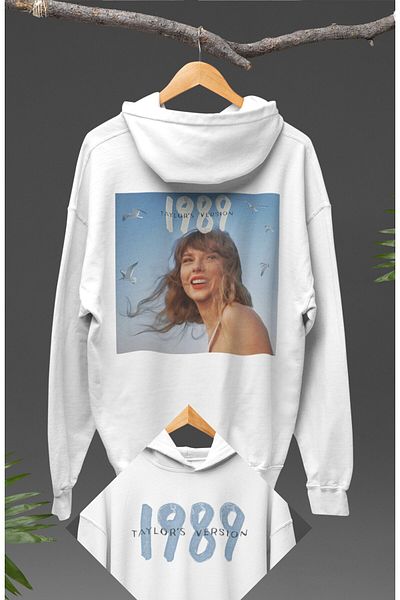 Fuddy Moda 1989 Taylor's Version Back Printed Hoodie Sweatshirt, Unisex Oversize Taylor Swift Printed Hoodie