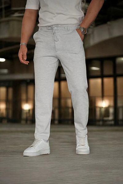 x-compass life Men's Italian Cut Flat Leg Flexible Lycra Ankle Length Pique Pants/Jogger