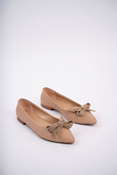 Sapin Stoned Bow Ballerinas - Women's Shoes (Full Mold) 72796