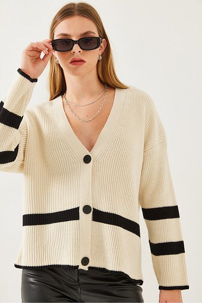 Bianco Lucci Geknöpfter Thessaloniki-Strick-Cardigan für Damen 20247531