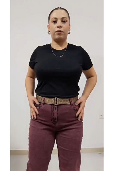 AKŞEN GİYİM Pantaloni de blugi de înaltă calitate, cu lycra largi, cu pictură specială, curea din denim pietrificat, cadou