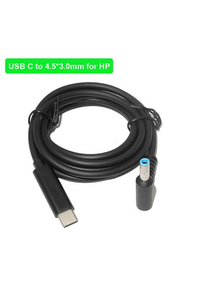 Choice كابل شحن USB C PD مقاس 4.5-3.0 مم (لأجهزة HP) محول طاقة عالمي من النوع C إلى DC لـ L