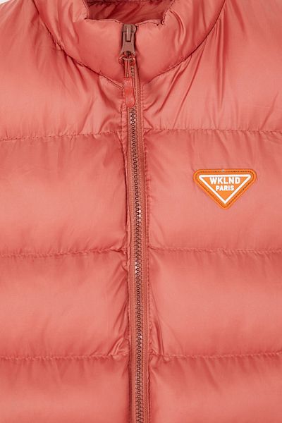 Cansın Mini Girl's Dried Rose Puffer Vest with Zipper Pocket 16801