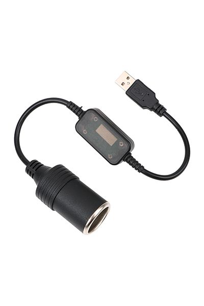 LEEPEE 5V To 12V Car Cigarette Lighter Socket USB Converter Power Adapter Controller Plug Connector Auto...