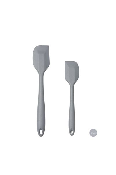 Choice Cg02-sg02 Food Grade Silicone Flexible Spatula Set Of 2 For Baking, Scraping, Mixing Bpa Free Nonsti