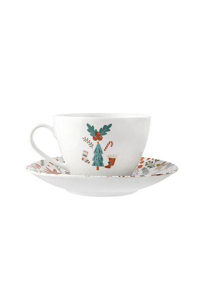 Porland Ruby Whisper 390Cc Teacup with Saucer