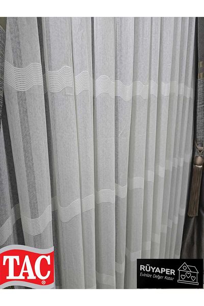 Taç Rüyaper New Season Italian Series Tight Pleat Victorian Tulle Curtain Suitable for All Rooms