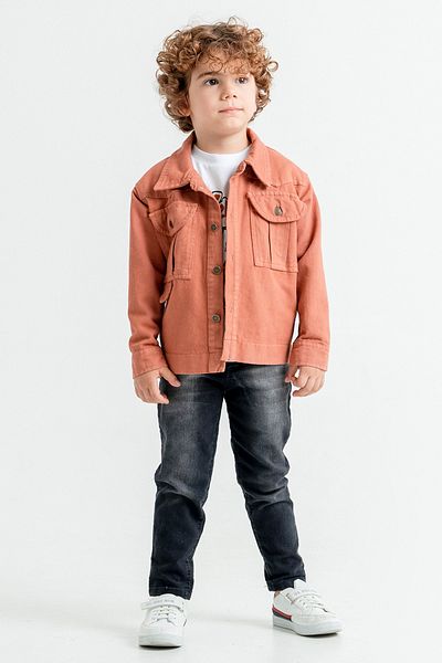 Cansın Mini Tile Jeans Jacketed Boys' Trousers 3 Piece Set 17704