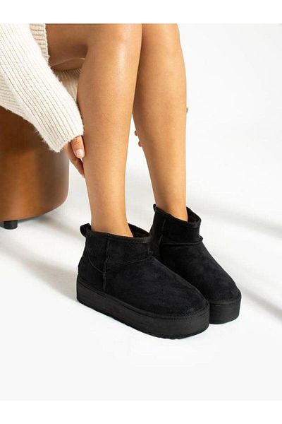 Peta Cizme de damă cu talpă înaltă din shearling