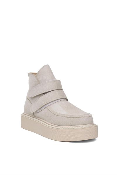 Ayakkabı Fuarı Μπεζ Γυναικείες Flat Μπότες - Fair Hk24K.009-115S