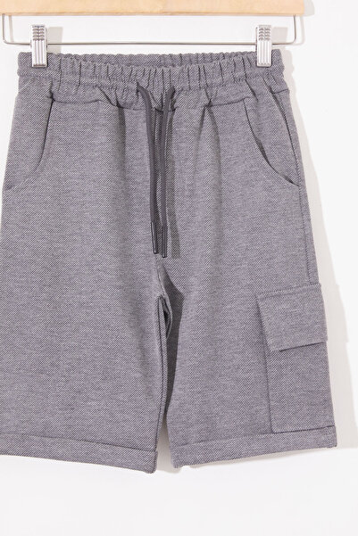 Cansın Mini Füme Tek Kargo Cepli Erkek Çocuk Düz Şort 18809