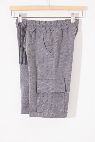 Cansın Mini Füme Tek Kargo Cepli Erkek Çocuk Düz Şort 18809