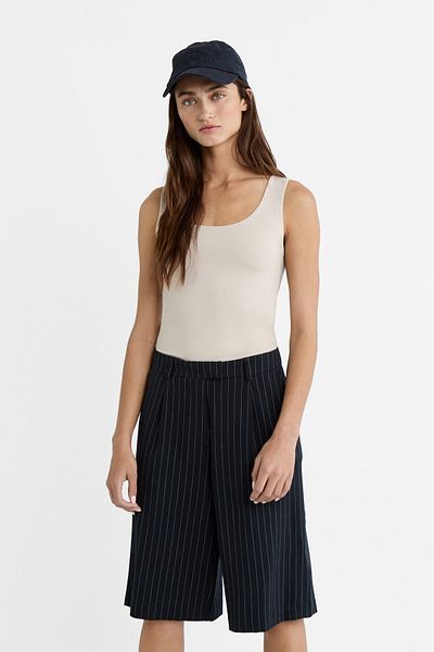 Stradivarius Polyamide tank top with wide straps