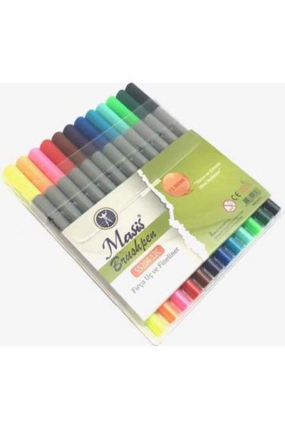 Masis Double Sided Brushpen Felted Pen - Set of 12