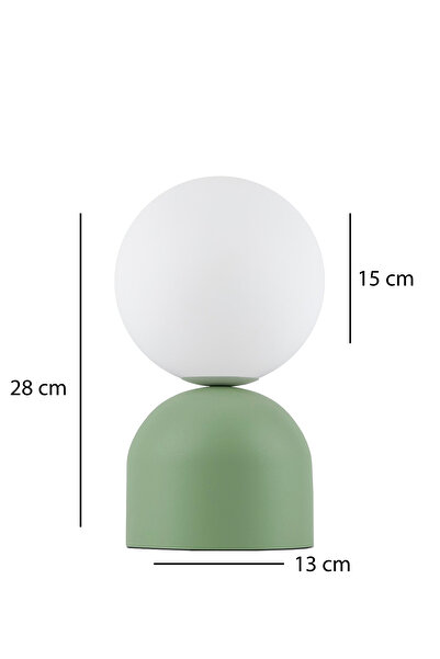 HOMİNG Mint Green Homing Mounted Globe Glass Table Lamp - 241646