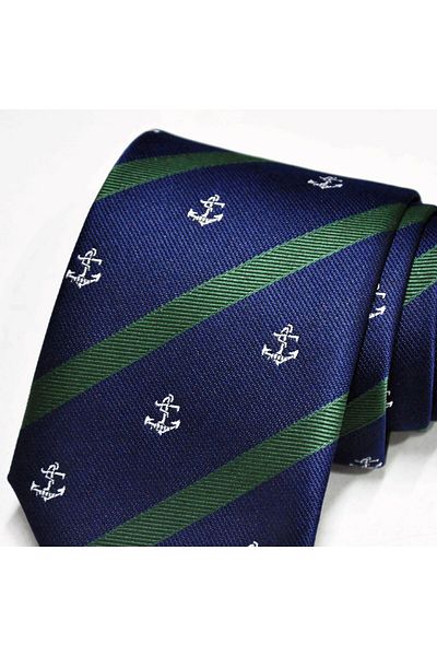 Eyida Microfiber Tie - Handmade Anchored, Jacquard,Aborda(mar001)