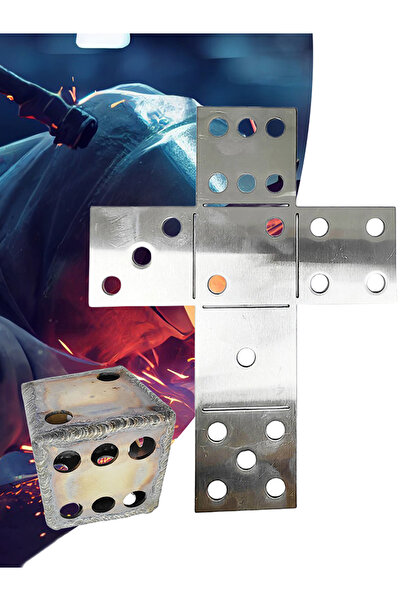 MOJOYCE 1 PC Welding Kit Dice DIY Cube Stainless Steel Square Welding Plate Welding Training Metal for Be...