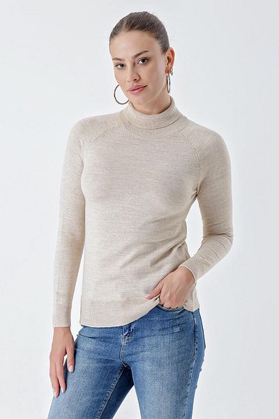 CHUBA Μπεζ Basic Knitwear Πουλόβερ - Ολόσωμο ζιβάγκο, Γυναικείο, 24w102