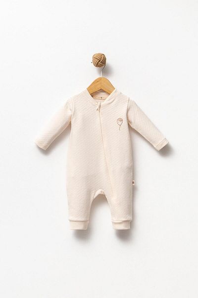 Bubbles 100% Cotton Breathable Fabric Jacquard Baby Jumpsuit