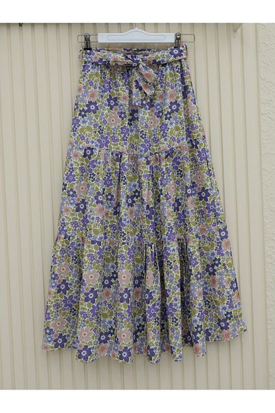 Modamorfo Doppelter Anzug mit Blumenmuster und Gürtel