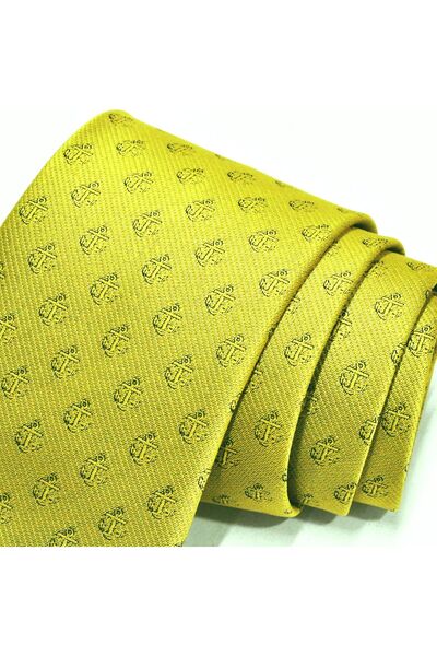 Eyida El Yapımı Denizci Avara Desen Jakarlı Mikrofiber Kravat (MAR002)